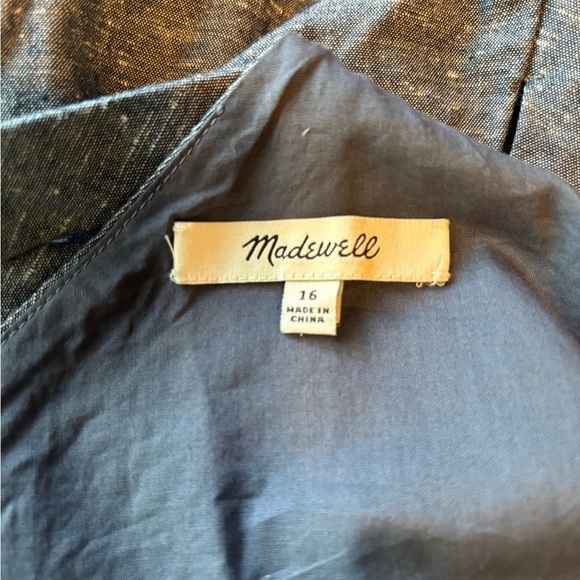 Madewell Women's Size 16 Chambray Tank Button Front Midi Dress EUC $118 L3316 - Picture 4 of 5